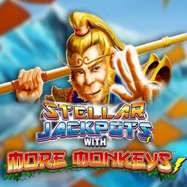 Stellar Jackpots with More Monkeys slot icon by Lightning Box Game, available at Casino Days